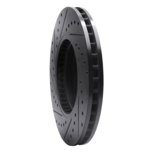 Cadillac STS Brake Rotor (1) - Front Right - R1 Concepts - Drilled & Slotted - Black - `09-`11